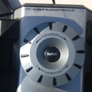 Pro Flight Rudder Pedals - Black and Silver